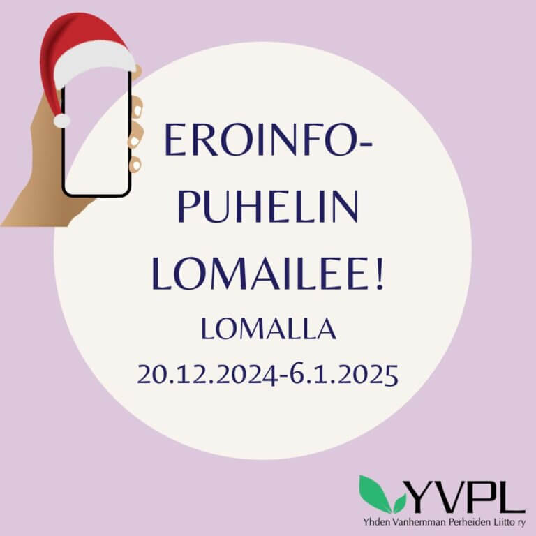 Eroinfopuhelin lomalla 20.12.2024-6.1.2025