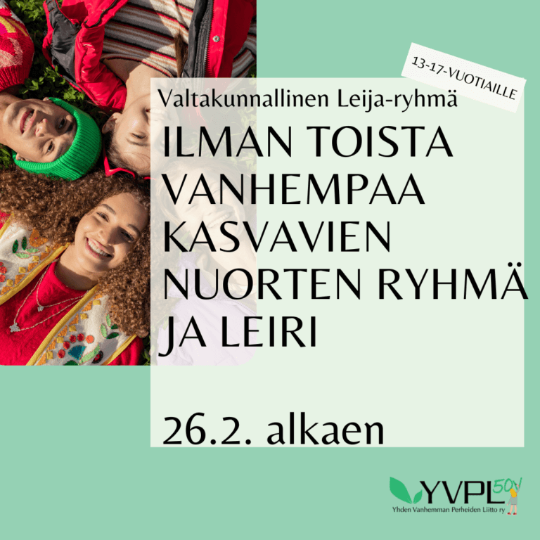 Helmikuun lopussa alkaa maksuton Nuorten Leija-ryhmä 26.2.-17.3.2025