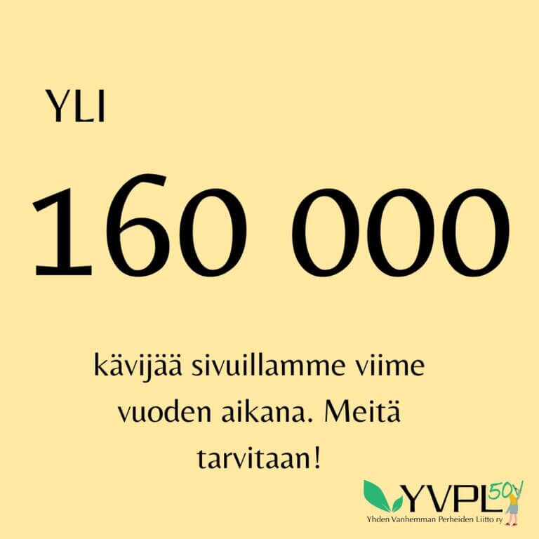 Iso kävijämäärä liiton nettisivuilla – palveluitamme ja tukea tarvitaan yhä!