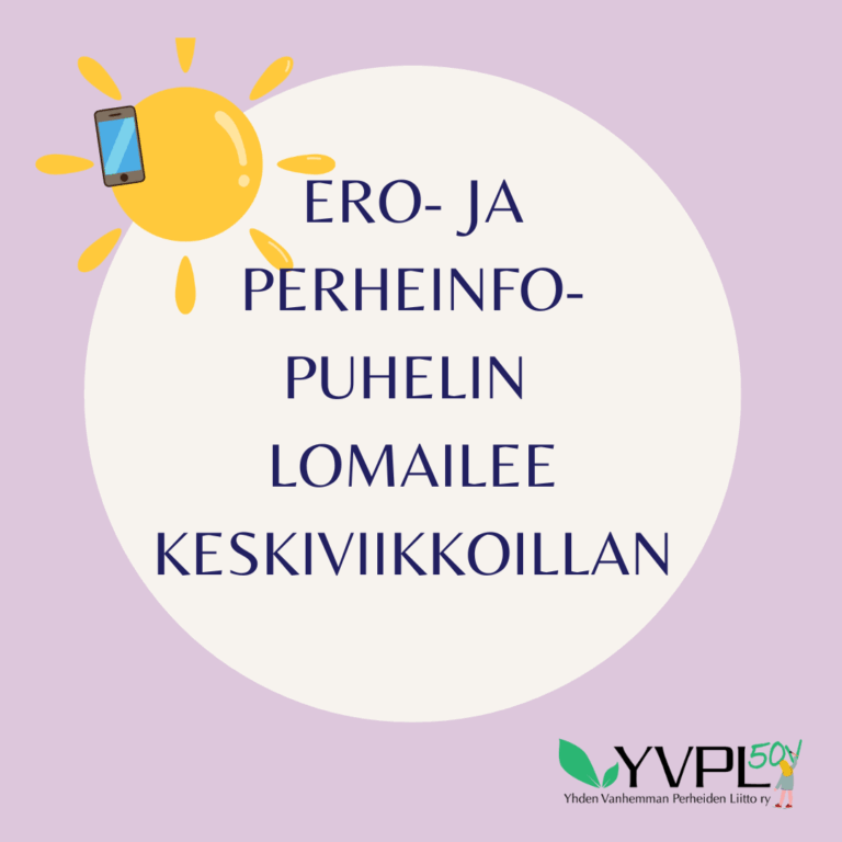 Ero- ja perheinfopuhelin auki tällä viikolla ma-to kello 10-16