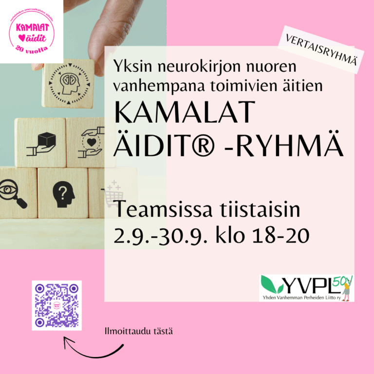 Neurokirjon nuorten äideille suunnattu Kamalat äidit -ryhmä alkaa 2.9.2025