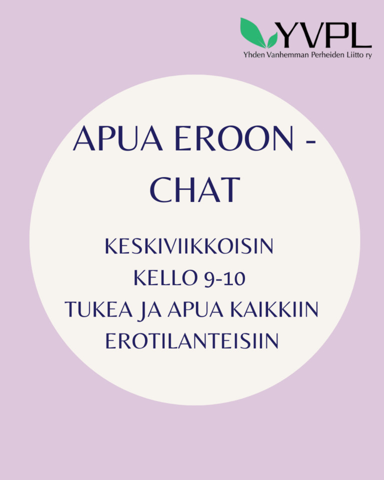 Apua eroon -chatit keskiviikkoisin kello 9-10 jatkuvat jälleen